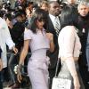 Rihanna arrive au défilé Chanel le 4 mars 2014 au Grand Palais.