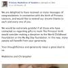 La princesse Madeleine de Suède et son mari Christopher O'Neill ont publié le 4 mars 2014 via le site de la monarchie suédoise un message de remerciements suite à la naissance, le 20 février, de leur fille la princesse Leonore.