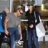 Stacy Keibler et Jared Pobre à l'aéroport de Los Angeles, le 7 décembre 2013.