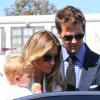 La belle Gisele Bundchen et son mari Tom Brady baptisent leur fille Vivian à Brentwood, le 8 mars 2014.