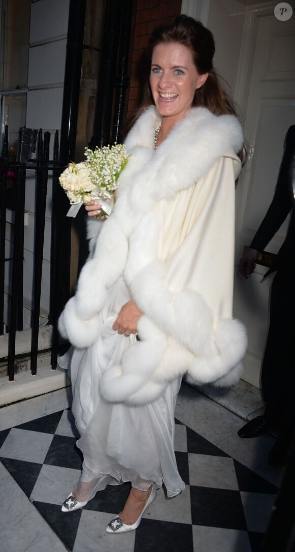 Chloe Delevigne lors de son mariage à Londres, le 7 février 2014.