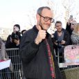 Terry Richardson lors du défilé Miu Miu à Paris, le 5 mars 2014.