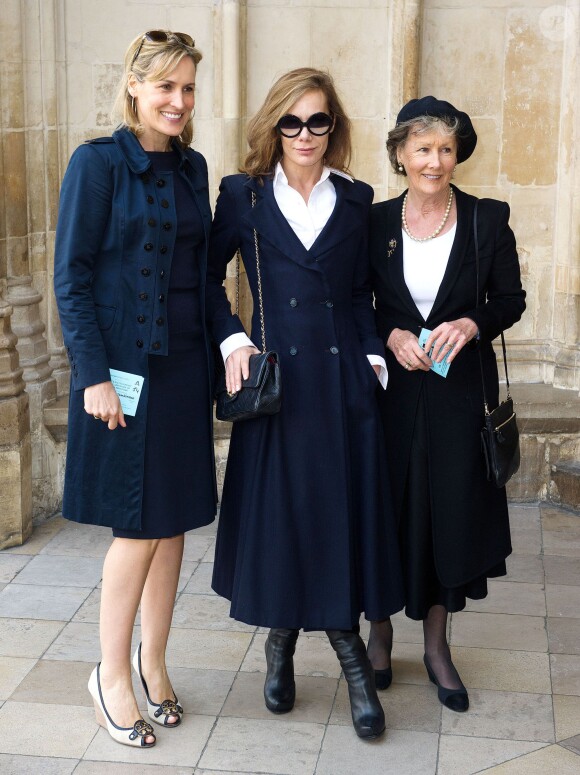 Tara Palmer-Tomkinson se rend à une messe en hommage à Sir David Frost à Westminster Abbey à Londres, le 13 mars 2014.