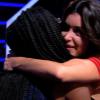 Jenifer émue après la battle qui a opposé Lioan et Margie dans l'émission "The Voice 3", du 15 mars 2014.