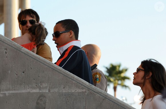 Tom Cruise et Katie Holmes avec Connor et Suri à Miami le 7 février 2010