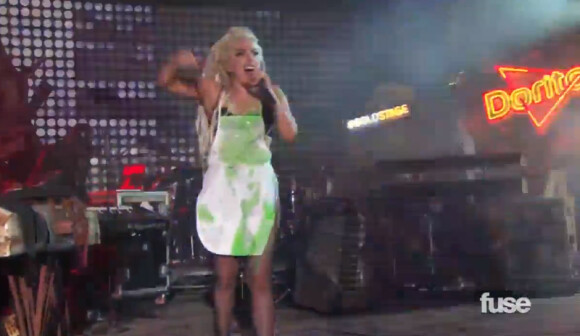 La chanteuse Lady Gaga sur la scène du festival SXSW à Austin, le 13 mars 2014.