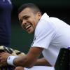 Jo-Wilfried Tsonga à Wimbledon au All England Lawn Tennis and Croquet Club de Londres, le 26 juin 2013