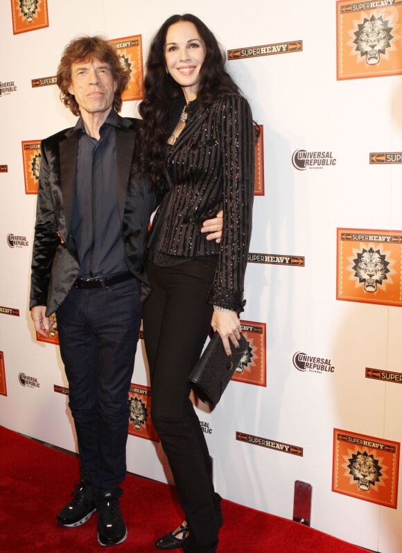 Mick Jagger et L'Wren Scott à New York, le 21 septembre 2011.