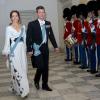 Mary et Frederik de Danemark lors de la réception donnée le 12 mars 2014 au palais de Christiansborg pour les membres du gouvernement et parlementaires danois.