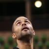 Tony Parker, lors de son premier entraînement avec l'ASVEL lors du lock-out NBA de 2011, à l'Astroballe de Villeurbanne, le 10 octobre 2011