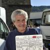 Claude Lelouch sur le tournage du film Salaud on t'aime à Saint-Gervais-les-Bains le 31 juillet 2013