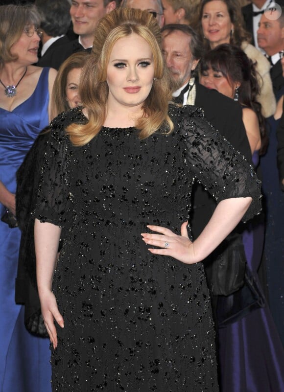 La chanteuse Adele lors de la 85e cérémonie des Oscars à Hollywood, le 24 février 2013.