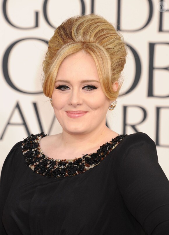 Adele lors de la 70e soirée des Golden Globe Awards à Beverly Hills, le 13 janvier 2013.