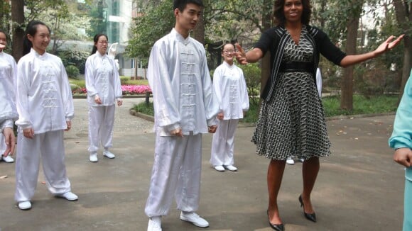 Michelle Obama en Chine : Adepte du tai-chi... mais toujours aussi impétueuse