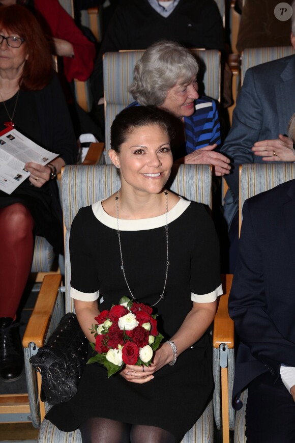 La princesse Victoria de Suède célébrait la Journée du cerveau le 26 mars 2014 à Stockholm