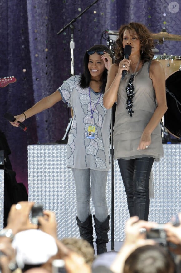 Whitney Houston et sa fille Bobbi Kristina Brown à New York, le 1er septembre 2009.