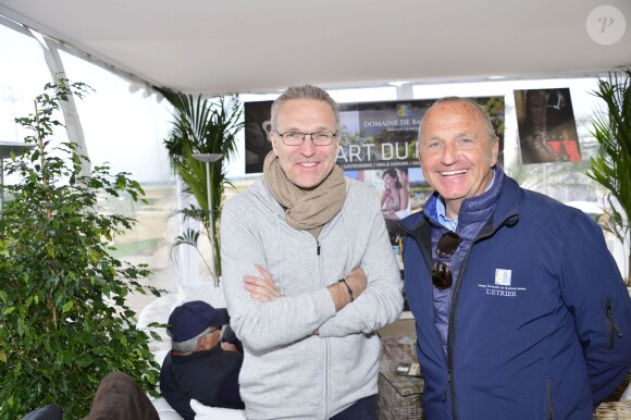 Laurent Ruquier et Jean-Michel Costamagna (organisateur) lors du "GPA Jump Festival" à Cagnes-sur-Mer, le 29 mars 2014