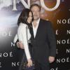Jennifer Connelly et Russell Crowe à l'avant-première du film Noé au Gaumont Marignan à Paris, le 1er avril 2014.