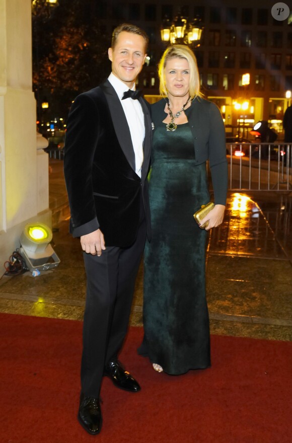 Michael Schumacher et sa femme Corinna à Franfort le 10 novembre 2012
