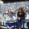 Jacky Ickx et sa femme Catherine Blaton aux 24 Heures du Mans en 1986