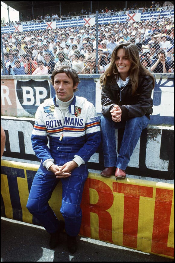 Jacky Ickx et sa femme Catherine Blaton aux 24 Heures du Mans en 1986