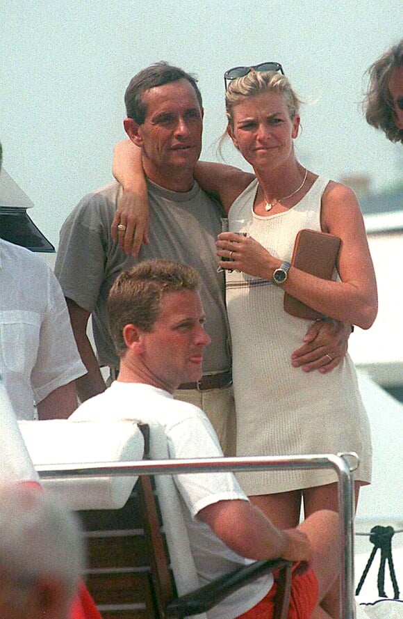 Jacky Ickx et son ex-femme Maroussia Janssen en juillet 1996 à Saint-Tropez