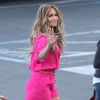 Jennifer Lopez arrive sur le plateau de l'émission "America Idol" à Los Angeles, le 3 avril 2014. 