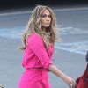 Jennifer Lopez arrive sur le plateau d'"America Idol" à Hollywood, le 3 avril 2014.