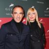 Nikos Aliagas et sa compagne Tina Grigoriou - Dans le cadre du Gucci Paris Masters a eu lieu l'epreuve "Style & Competition for AMADE" à Villepinte le 7 décembre 2013.