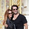 Poppy Montgomery et Shawn Sanford devant le château de Versailles, le 22 septembre 2012.