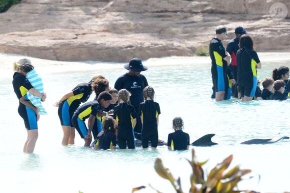 - Exclusif - Heidi Klum passe des vacances de rêve avec ses enfants à Paradise Island aux Bahamas le 26 mars 2014.