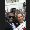 David Ortiz a réalisé un selfie avec Barack Obama, le 1er avril 2014 à la Maison Blanche.