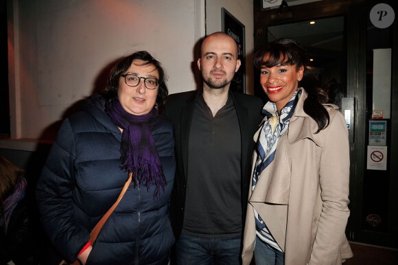 Exclusif - Catherine Benguigui, Cédric Cizaire et Alicia Fall - Première de la pièce 'Profs & Cie' au théatre de La Contrescarpe à Paris le 4 avril 2014.