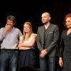 Exclusif - Philippe Vasseur, Jéromine Chasseriaud, Cédric Cizaire et Béatrice Costantini - Première de la pièce 'Profs & Cie' au théatre de La Contrescarpe à Paris le 4 avril 2014.