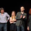 Exclusif - Philippe Vasseur, Jéromine Chasseriaud, Cédric Cizaire et Béatrice Costantini - Première de la pièce 'Profs & Cie' au théatre de La Contrescarpe à Paris le 4 avril 2014.