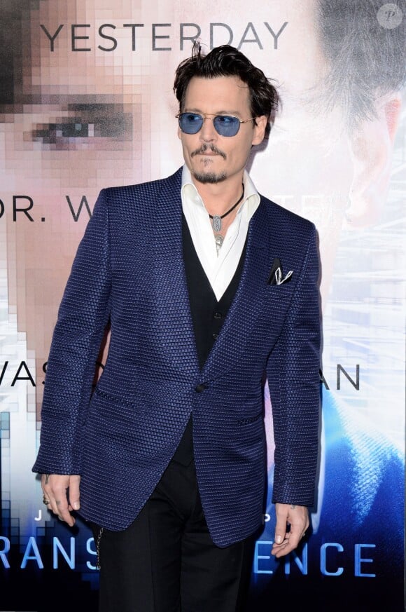 Johnny Depp lors de la première de Transcendence au Regency Village Theatre à Los Angeles, le 10 avril 2014.