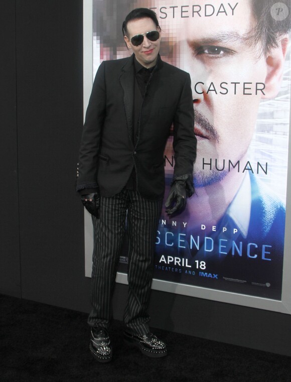 Marilyn Manson lors de la première de Transcendence au Regency Village Theatre à Los Angeles, le 10 avril 2014.