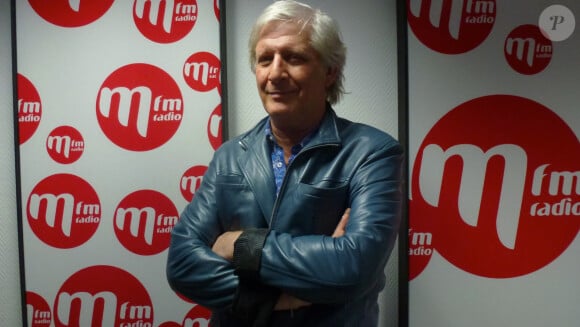 Patrick Sébastien au micro de Bernard Montiel, le 12 avril 2014.