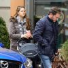 Exclusif - La princesse Madeleine, son mari Chris O'Neill et leur bébé Leonore lors d'une promenade à New York le 30 mars 2014.
