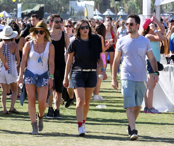 Hilary Duff, Mike Comrie lors du 1er jour du Festival de Coachella à Indio, le 11 avril 2014.