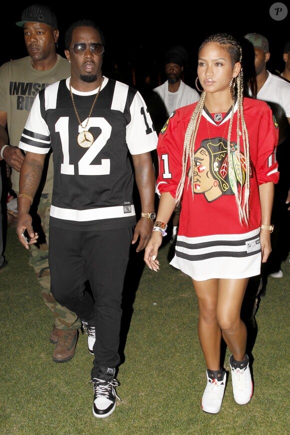 P. Diddy et sa fiancée Cassie Ventura lors du 1er jour du Festival de Coachella à Indio, le 11 avril 2014.