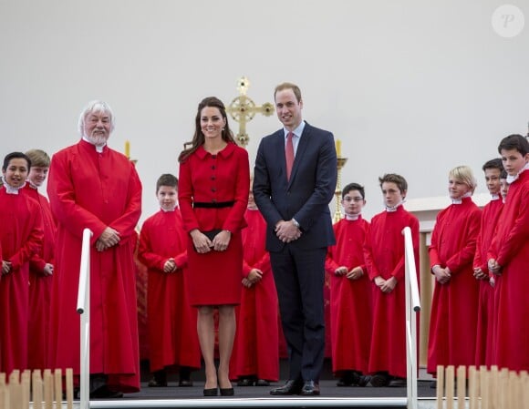 Le prince William et Kate Middleton lors de leur visite à Christchurch, en Nouvelle-Zélande, le 14 avril 2014.