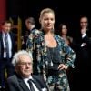 Kate Moss et Michael White lors de la cérémonie des Laurence Olivier Awards 2014 au Royal Opera House à Londres, le 13 avril 2014.
