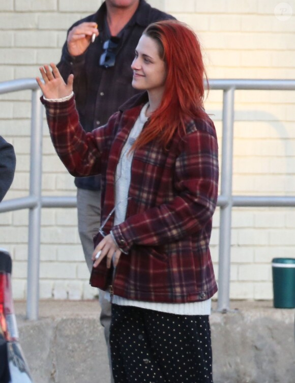Kristen Stewart s'est teint les cheveux en orange pour le tournage d'American Ultra à La Nouvelle-Orléans le 15 avril 2014.