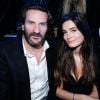 Frédéric Beigbeder et Lara Micheli au défilé de la collection Natalia pour Etam à la Bourse du Commerce à Paris, le 25 février 2014.