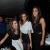 Laury Thilleman, Malika Ménar et Marine Lorphelin dansent jusqu'au bout de la nuit pour l'anniversaire de leur amie Flora Coquerel, Miss France 2014, à la Gioia, au Vip Room, à Paris, le 16 avril 2014
