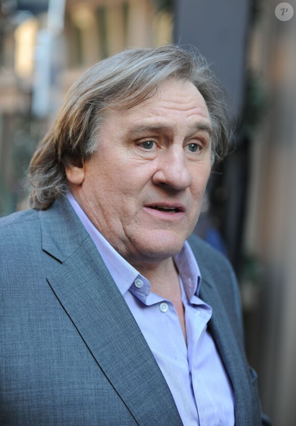 Gérard Depardieu en tournage pour film inspiré de l'affaire Dominique Strauss-Kahn à New York, le 25 avril 2013.