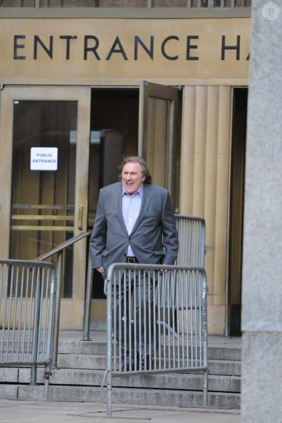 Gérard Depardieu à New York le 3 mai 2013.