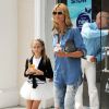 Heidi Klum emmène ses enfants Leni, Henry et Johan manger une glace à Brentwood, le 19 avril 2014