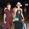 Johnny Hallyday et Laeticia Hallyday au 2e jour du 2e week-end du festival de musique de Coachella à Indio, le 19 avril 2014.